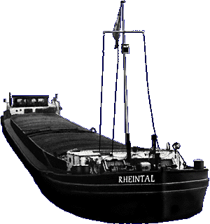 Altes Gütermotorschiff MS Rheintal